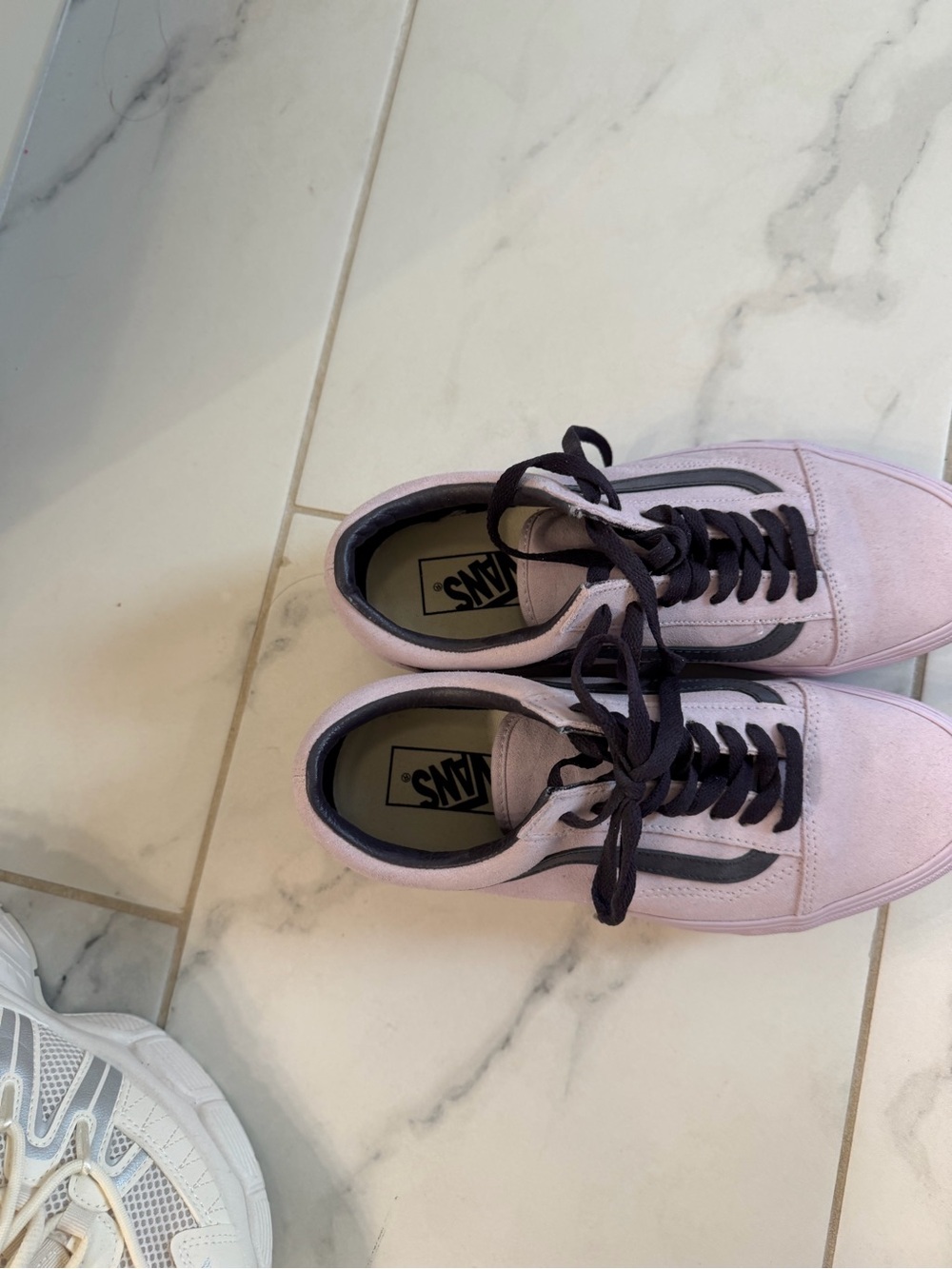 Vans, Lavender Suede Skate Sneakers with purple Stripe - Picture 2 of 2